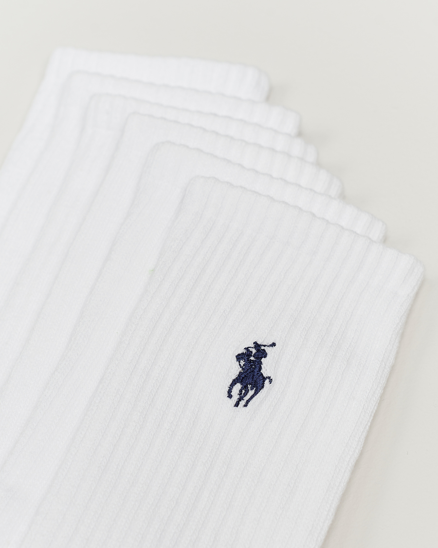 Herr | Underkläder | Polo Ralph Lauren | Polo Ralph Lauren6-Pack Sport Crew SockWhite