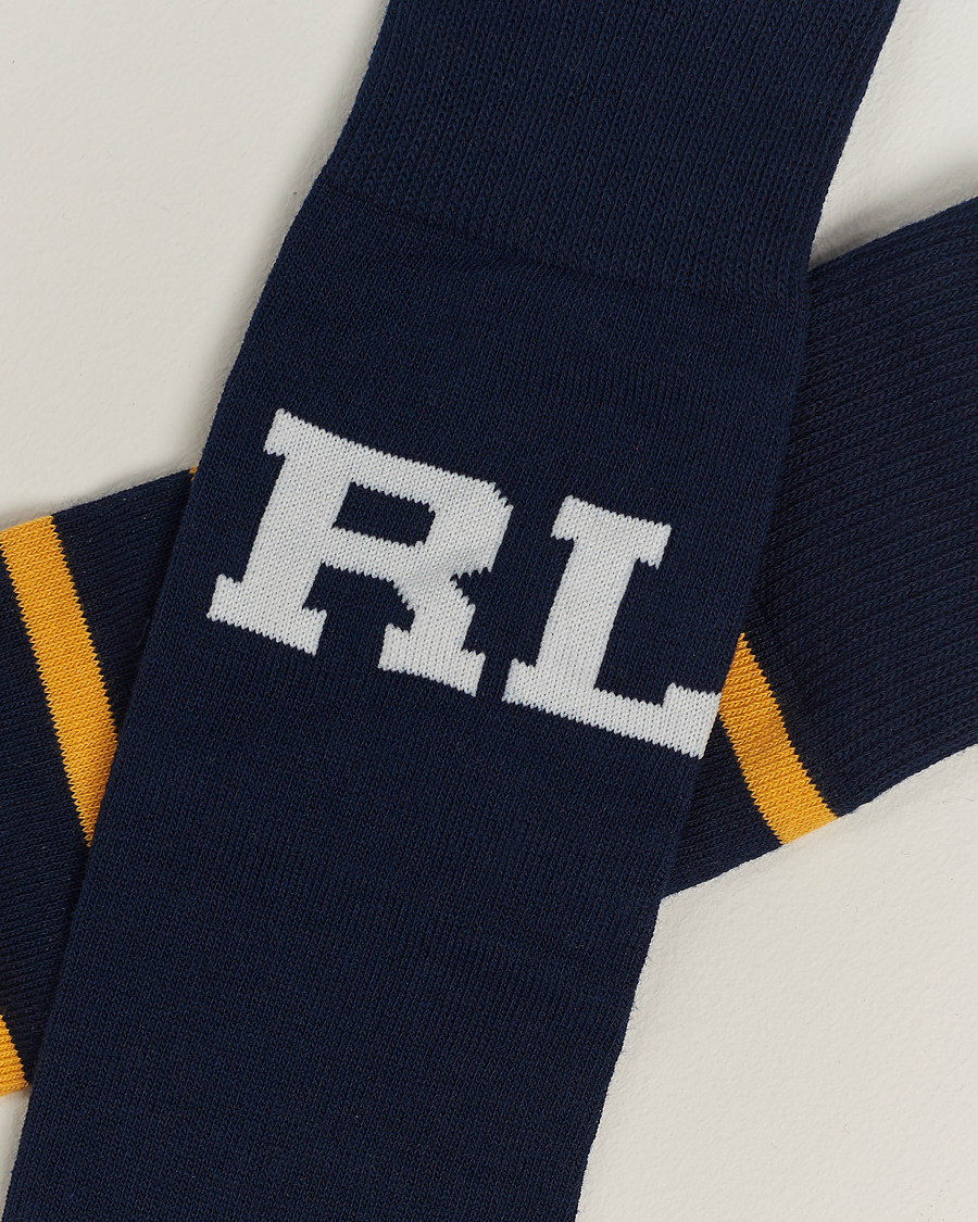 Herr | Wardrobe basics | Polo Ralph Lauren | 3-Pack Crew Sock Navy Bear & Stripe