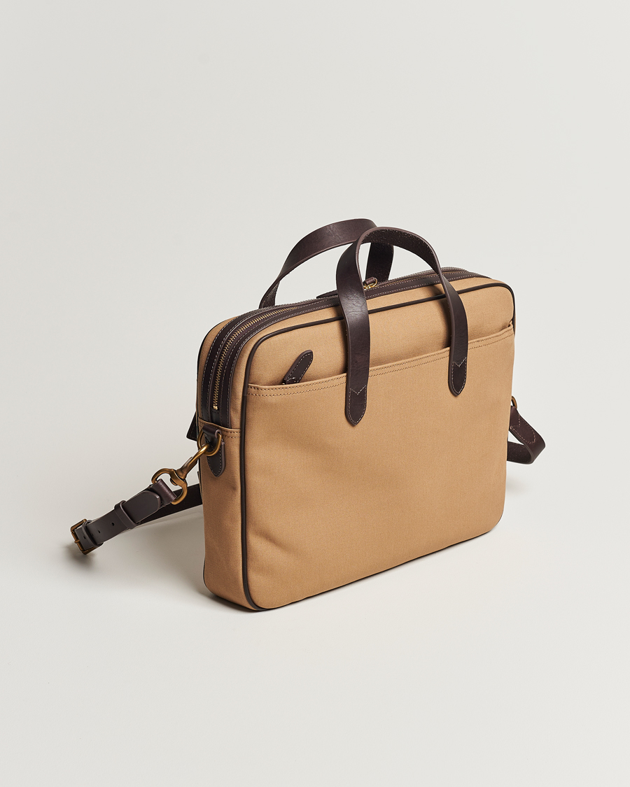 Herr | Polo Ralph Lauren Canvas/Leather Computer Bag Tan | Polo Ralph Lauren | Canvas/Leather Computer Bag Tan