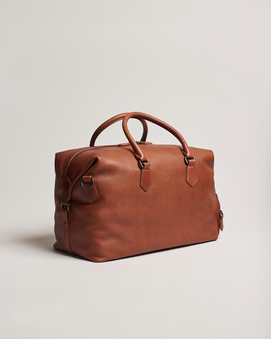 Herr | Polo Ralph Lauren Pebble Leather Duffle Bag Saddle Brown | Polo Ralph Lauren | Pebble Leather Duffle Bag Saddle Brown