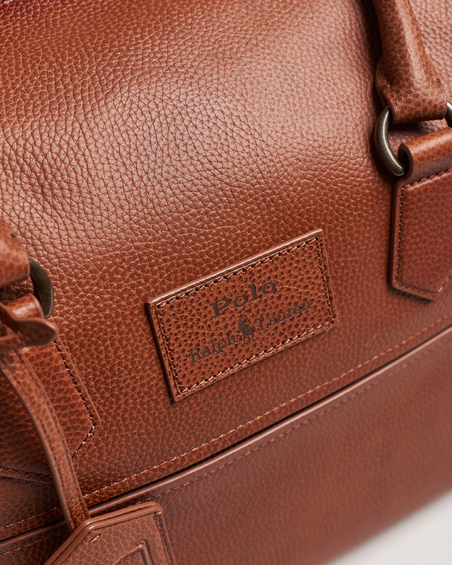 Herr | Polo Ralph Lauren Pebble Leather Duffle Bag Saddle Brown | Polo Ralph Lauren | Pebble Leather Duffle Bag Saddle Brown