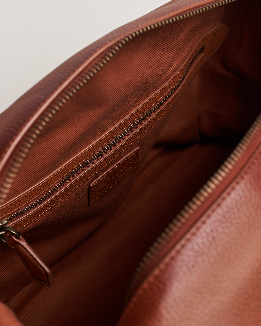Herr | Polo Ralph Lauren Pebble Leather Duffle Bag Saddle Brown | Polo Ralph Lauren | Pebble Leather Duffle Bag Saddle Brown