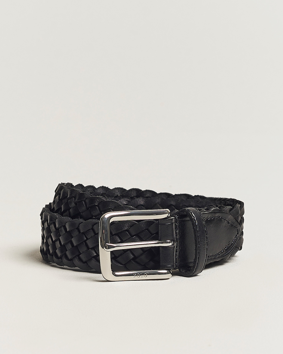 Herr | Polo Ralph Lauren Braided Leather Belt Black | Polo Ralph Lauren | Braided Leather Belt Black