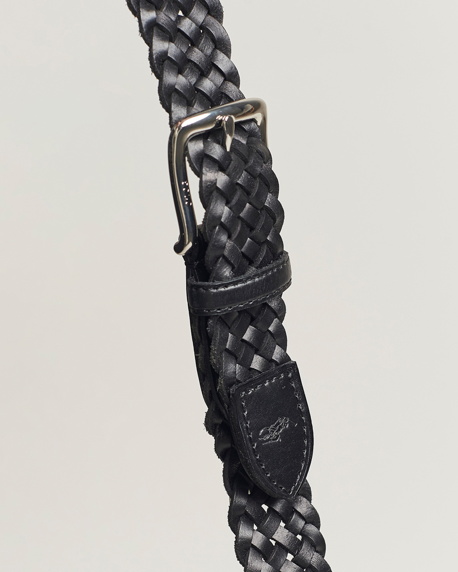 Herr | Polo Ralph Lauren Braided Leather Belt Black | Polo Ralph Lauren | Braided Leather Belt Black