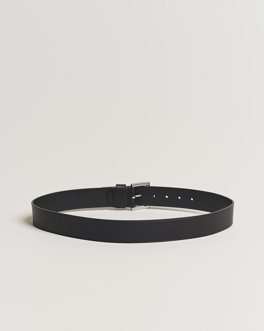 Herr | Polo Ralph Lauren Pebbled Leather Belt Black | Polo Ralph Lauren | Pebbled Leather Belt Black