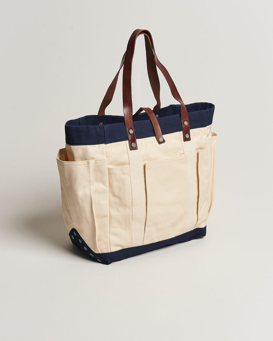 Herr | Polo Ralph Lauren Canvas Totebag Cream/Aviator Navy | Polo Ralph Lauren | Canvas Totebag Cream/Aviator Navy