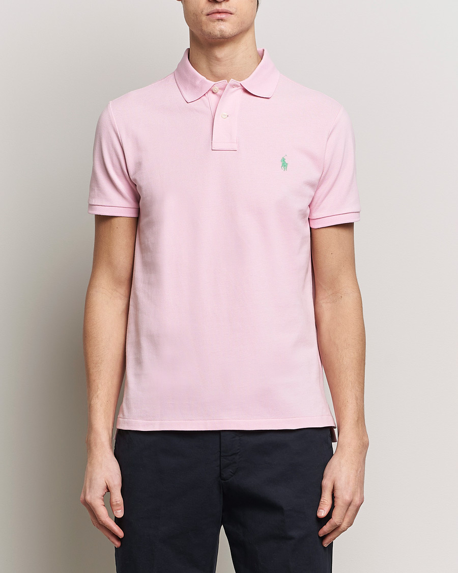 Herr | Kortärmade pikéer | Polo Ralph Lauren | Custom Slim Fit Polo Garden Pink