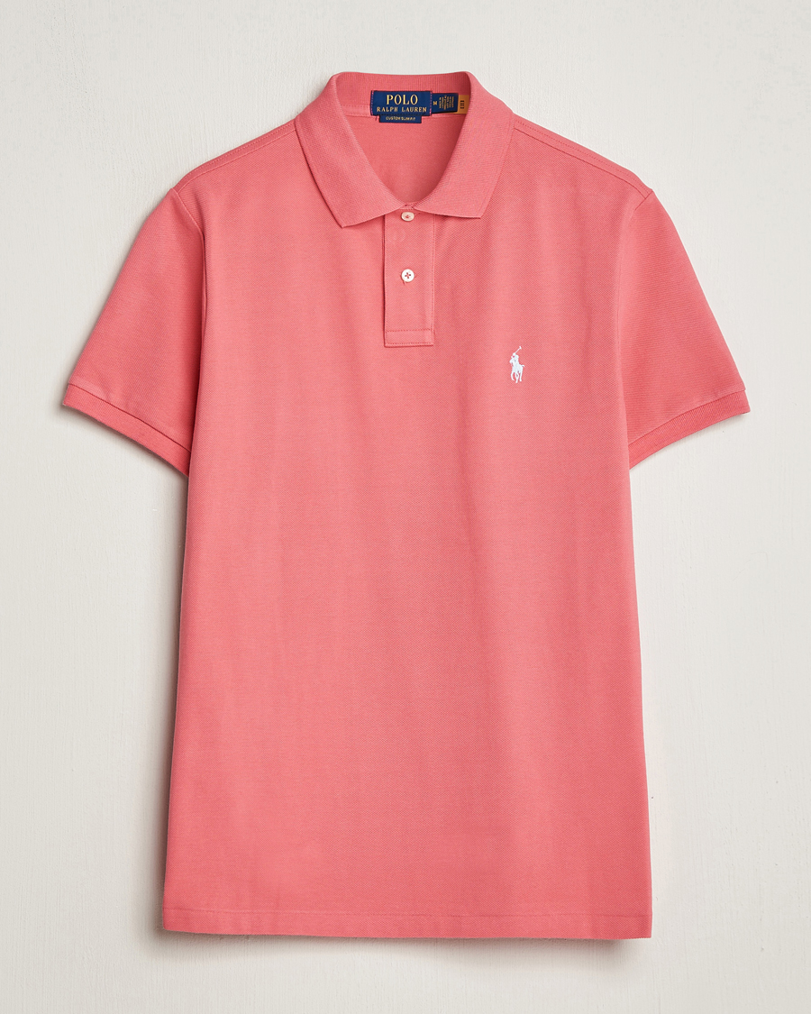 Herr | Pikéer | Polo Ralph Lauren | Custom Slim Fit Polo Pale Red
