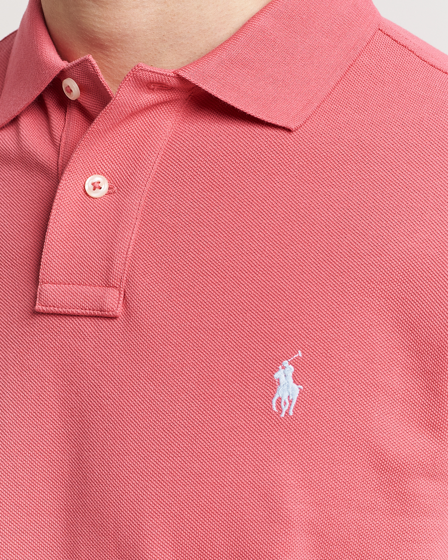 Herr | Pikéer | Polo Ralph Lauren | Custom Slim Fit Polo Pale Red