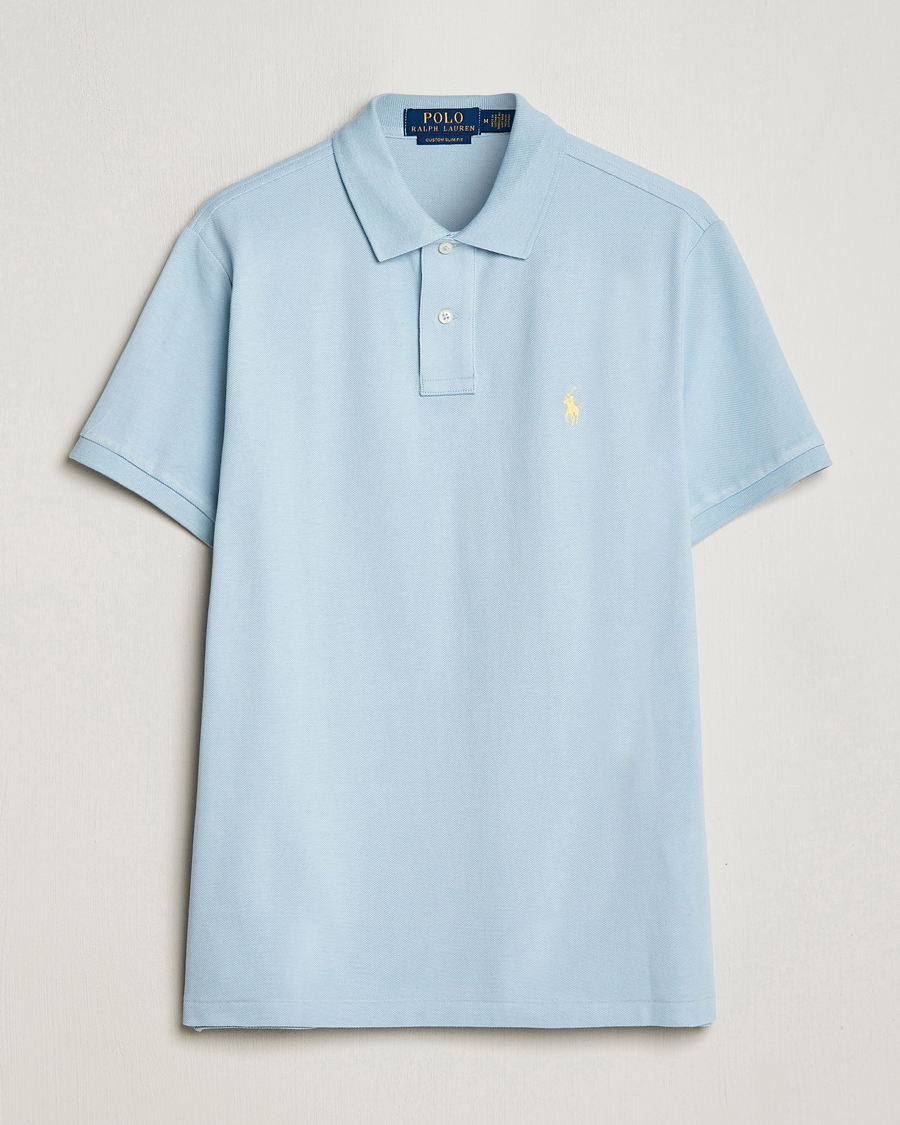 Herr | Pikéer | Polo Ralph Lauren | Custom Slim Fit Polo Alpine Blue
