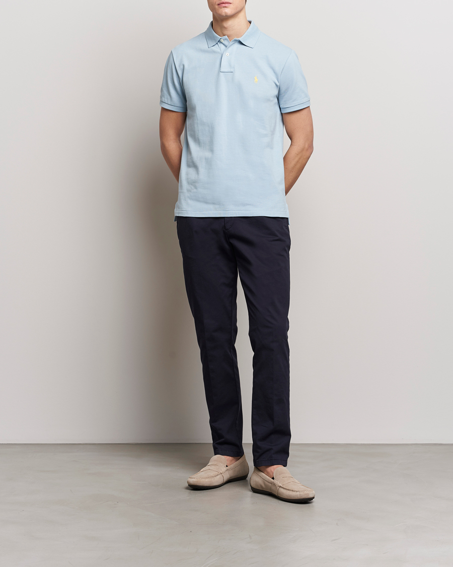 Herr | Pikéer | Polo Ralph Lauren | Custom Slim Fit Polo Alpine Blue