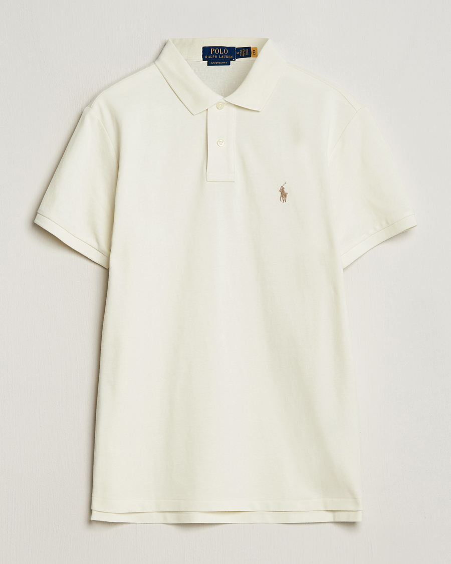 Herr | Pikéer | Polo Ralph Lauren | Custom Slim Fit Polo Parchment Cream