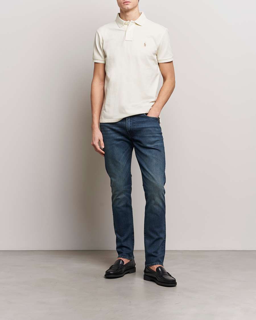 Herr | Pikéer | Polo Ralph Lauren | Custom Slim Fit Polo Parchment Cream