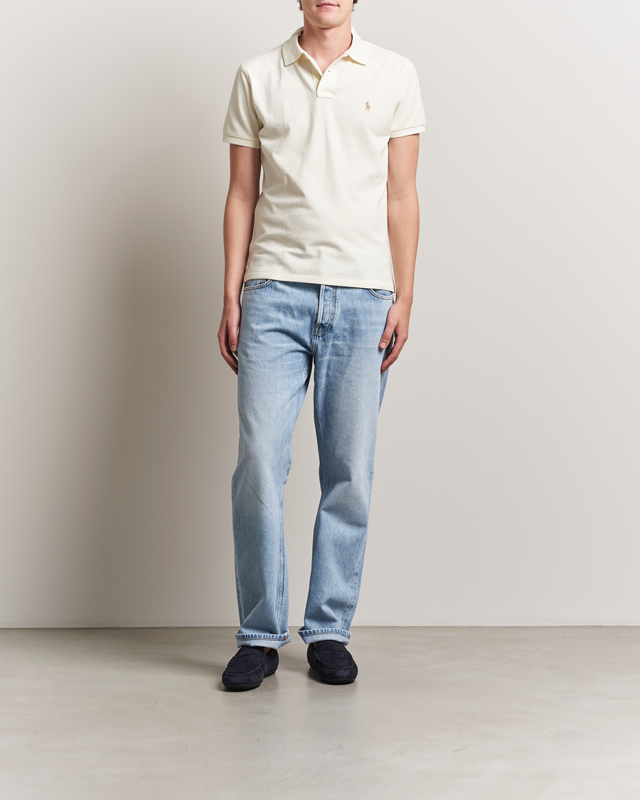 Herr | Pikéer | Polo Ralph Lauren | Custom Slim Fit Polo Parchment Cream