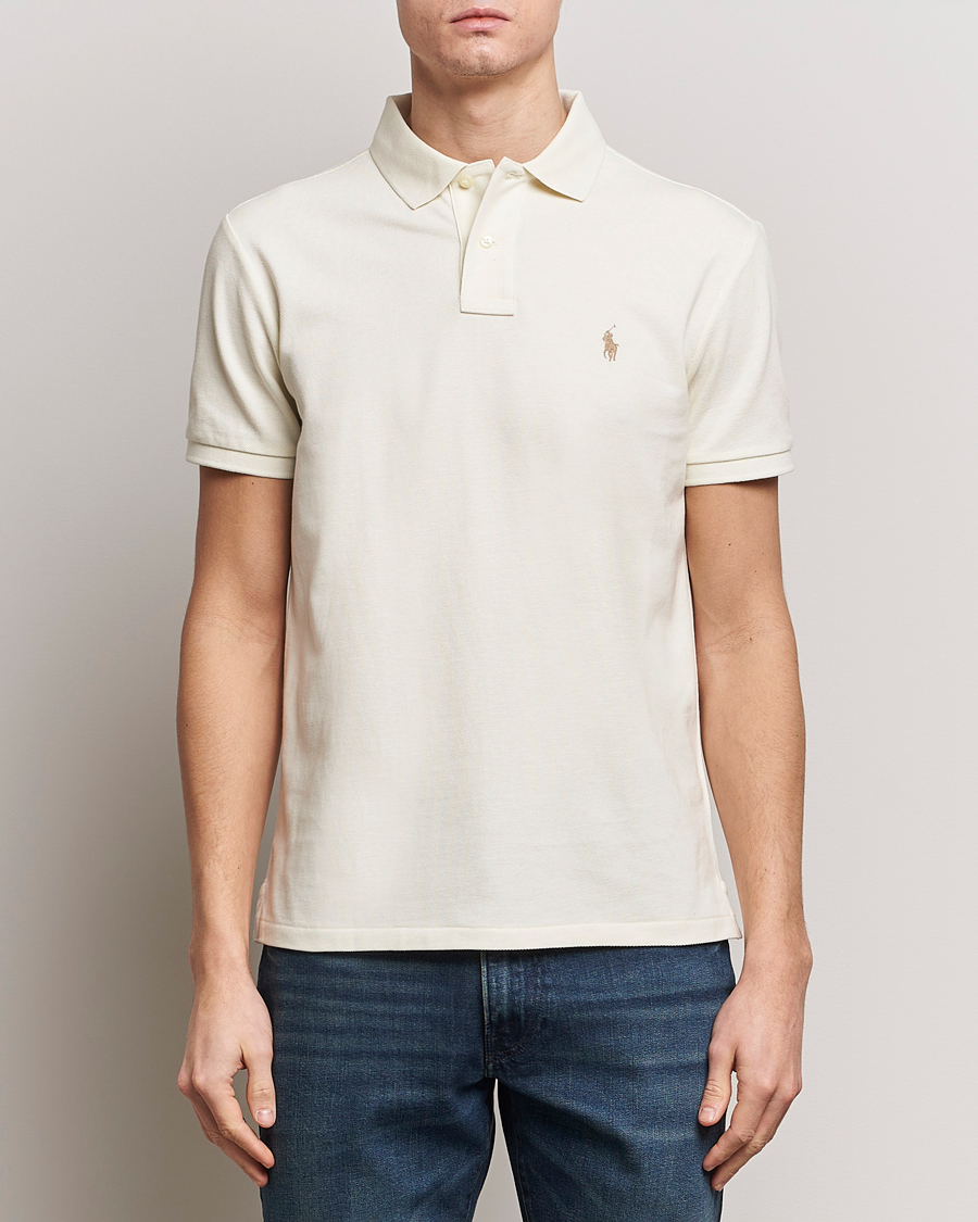 Men |  | Polo Ralph Lauren | Custom Slim Fit Polo Parchment Cream