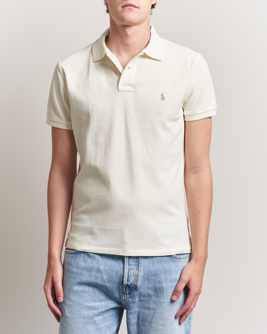 Herr | Pikéer | Polo Ralph Lauren | Custom Slim Fit Polo Parchment Cream