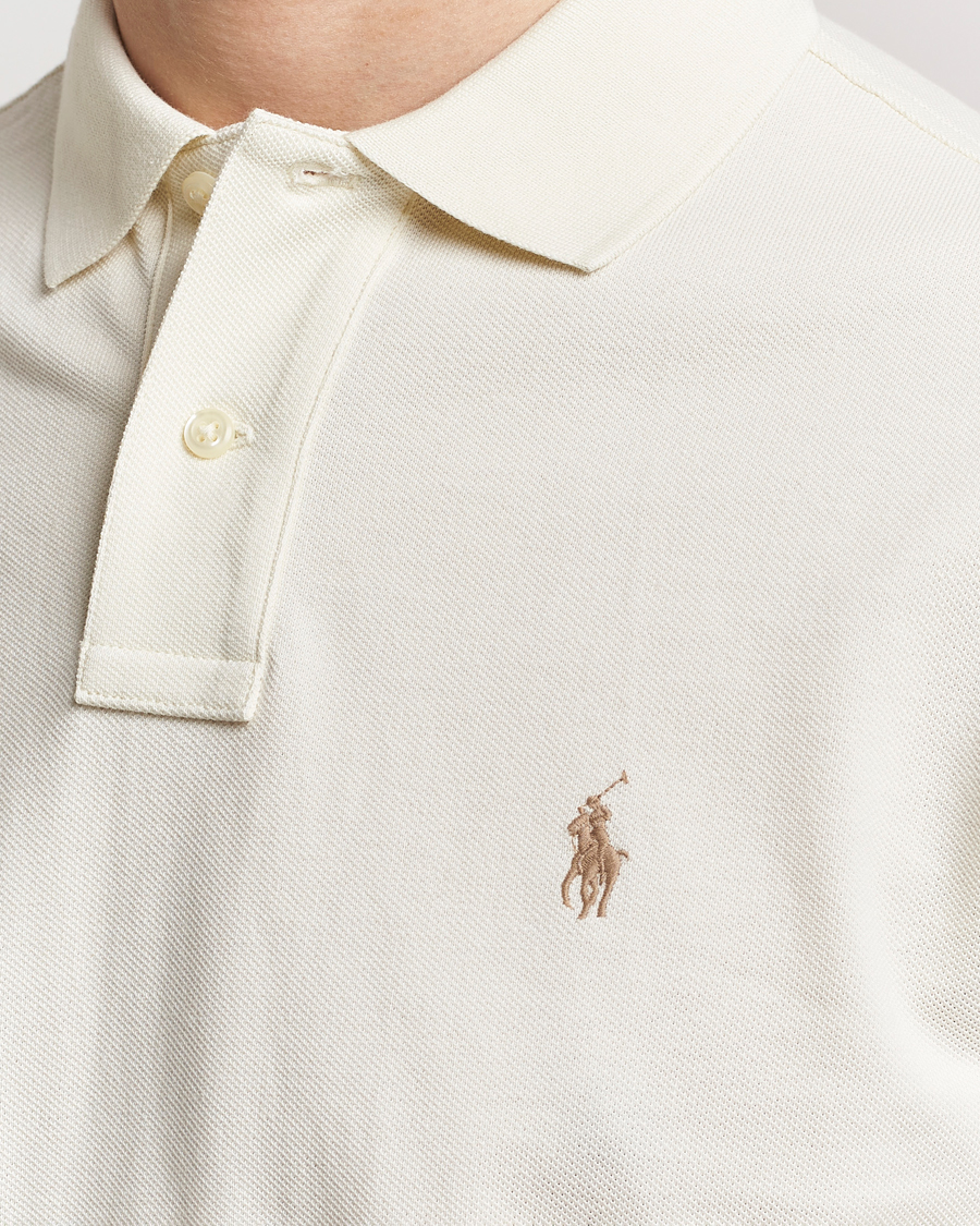 Herr | Pikéer | Polo Ralph Lauren | Custom Slim Fit Polo Parchment Cream