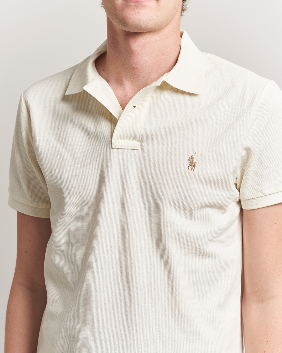 Herr | Pikéer | Polo Ralph Lauren | Custom Slim Fit Polo Parchment Cream