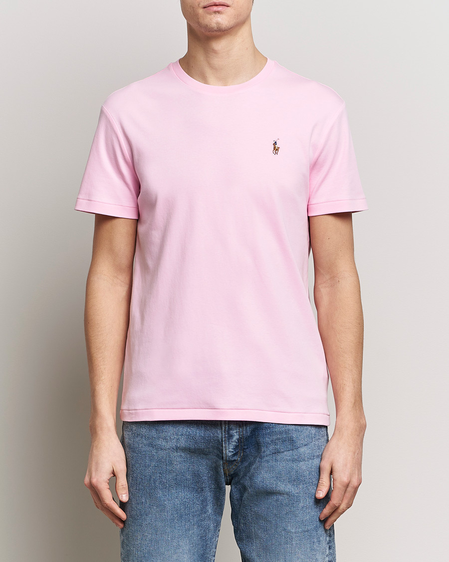 Herr | World of Ralph Lauren | Polo Ralph Lauren | Luxury Pima Cotton Crew Neck T-Shirt Caramel Pink