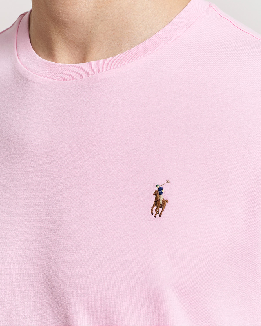 Herr | T-Shirts | Polo Ralph Lauren | Luxury Pima Cotton Crew Neck T-Shirt Caramel Pink
