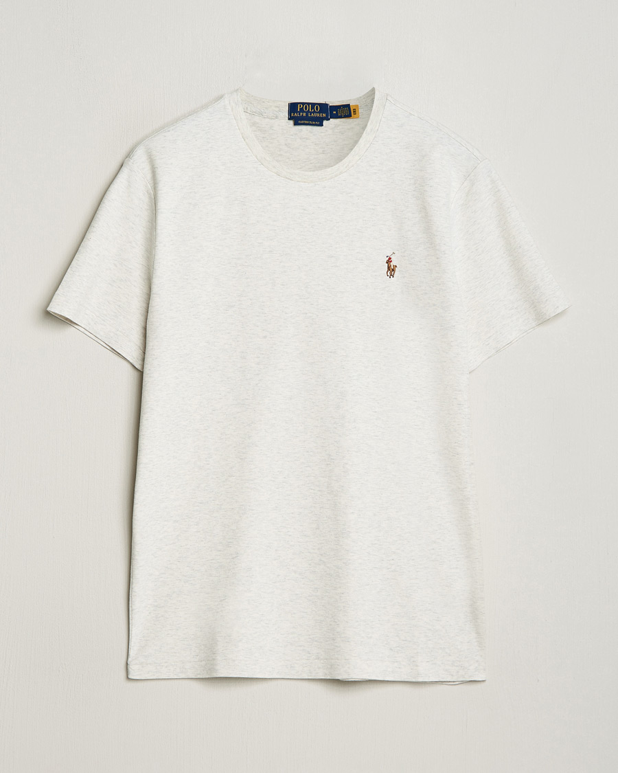 Herr | T-Shirts | Polo Ralph Lauren | Luxury Pima Cotton Crew Neck T-Shirt State Heather