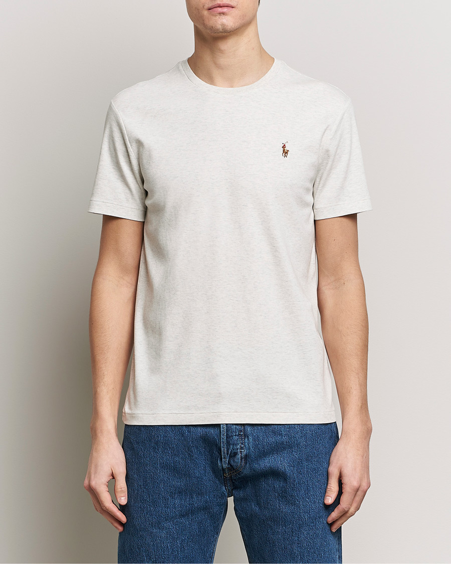 Herr | Kortärmade t-shirts | Polo Ralph Lauren | Luxury Pima Cotton Crew Neck T-Shirt State Heather