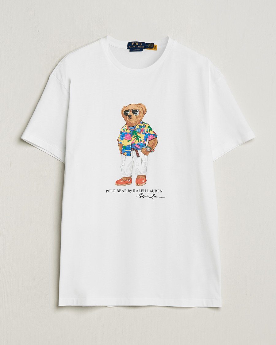 Herr | T-Shirts | Polo Ralph Lauren | Printed Bear Crew Neck T-Shirt White