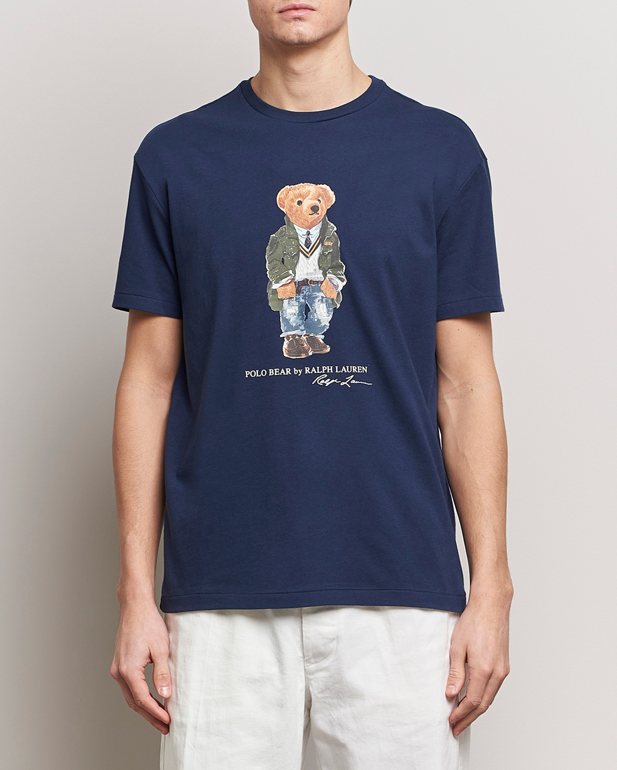 Herr | Kortärmade t-shirts | Polo Ralph Lauren | Printed Bear Crew Neck T-Shirt Newport Navy