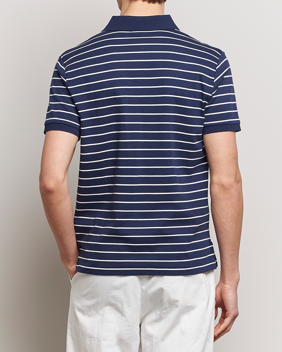 Herr | Pikéer | Polo Ralph Lauren | Luxury Pima Cotton Striped Polo Refined Navy/White