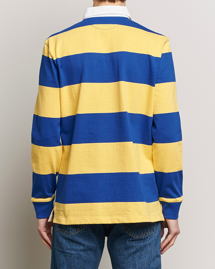 Herr | Tröjor | Polo Ralph Lauren | Jersey Striped Rugger Chrome Yellow/Cruise Royal