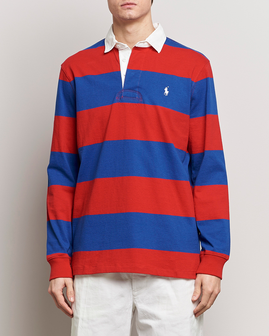 Herr | Tröjor | Polo Ralph Lauren | Jersey Striped Rugger Red/Rugby Royal