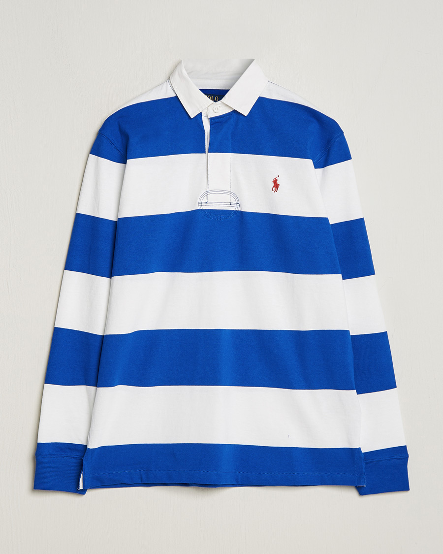 Herr | Tröjor | Polo Ralph Lauren | Jersey Striped Rugger Cruise Royal/White
