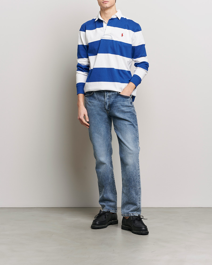 Herr | Tröjor | Polo Ralph Lauren | Jersey Striped Rugger Cruise Royal/White