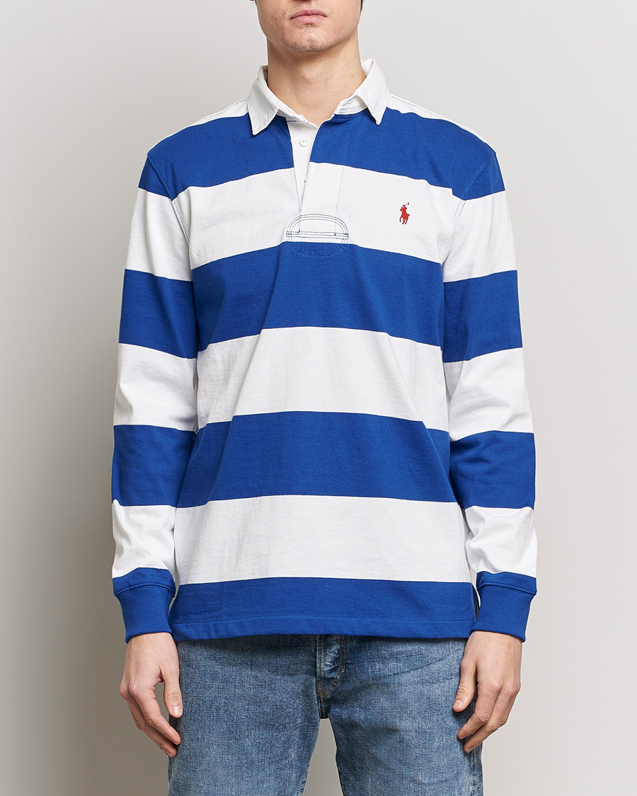 Herr | Tröjor | Polo Ralph Lauren | Jersey Striped Rugger Cruise Royal/White