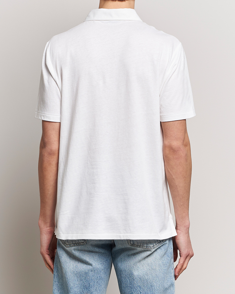 Herr | Pikéer | Polo Ralph Lauren | Cotton/Linen Polo Shirt White
