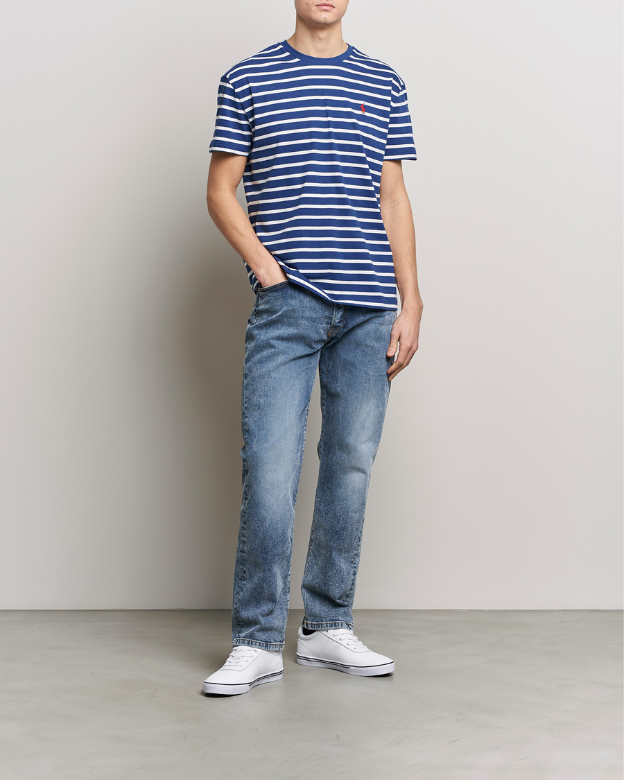 Herr | T-Shirts | Polo Ralph Lauren | Crew Neck Striped T-Shirt Beach Royal/White