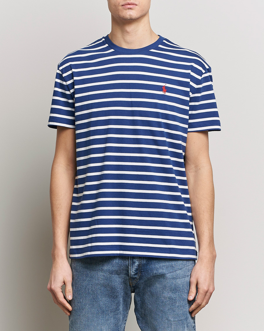 Herr | T-Shirts | Polo Ralph Lauren | Crew Neck Striped T-Shirt Beach Royal/White