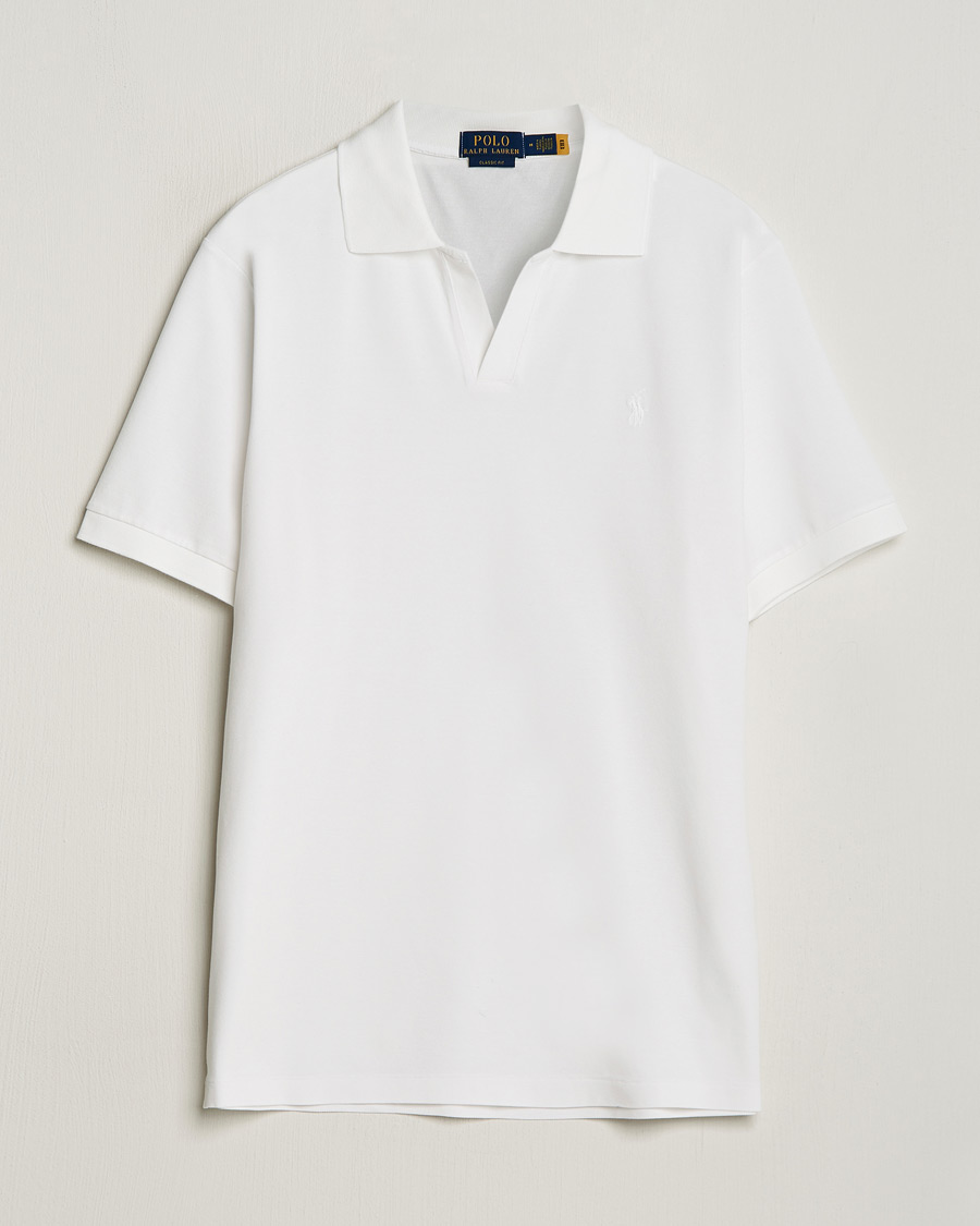Herr | Pikéer | Polo Ralph Lauren | Classic Fit Open Collar Stretch Polo White
