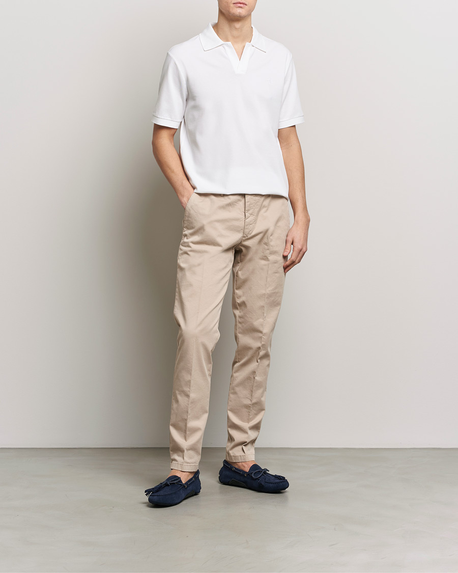 Herr | Pikéer | Polo Ralph Lauren | Classic Fit Open Collar Stretch Polo White