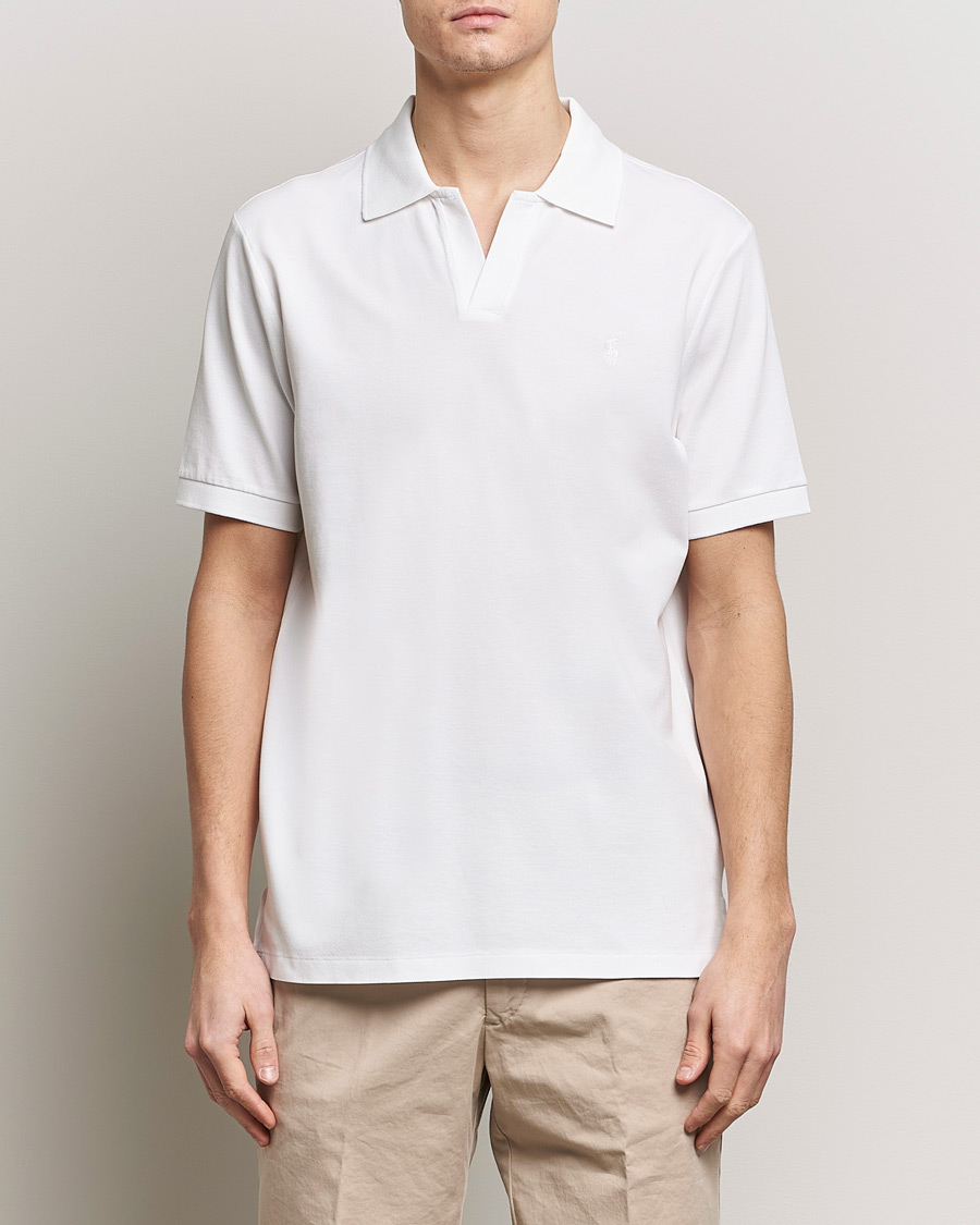 Herr | Pikéer | Polo Ralph Lauren | Classic Fit Open Collar Stretch Polo White