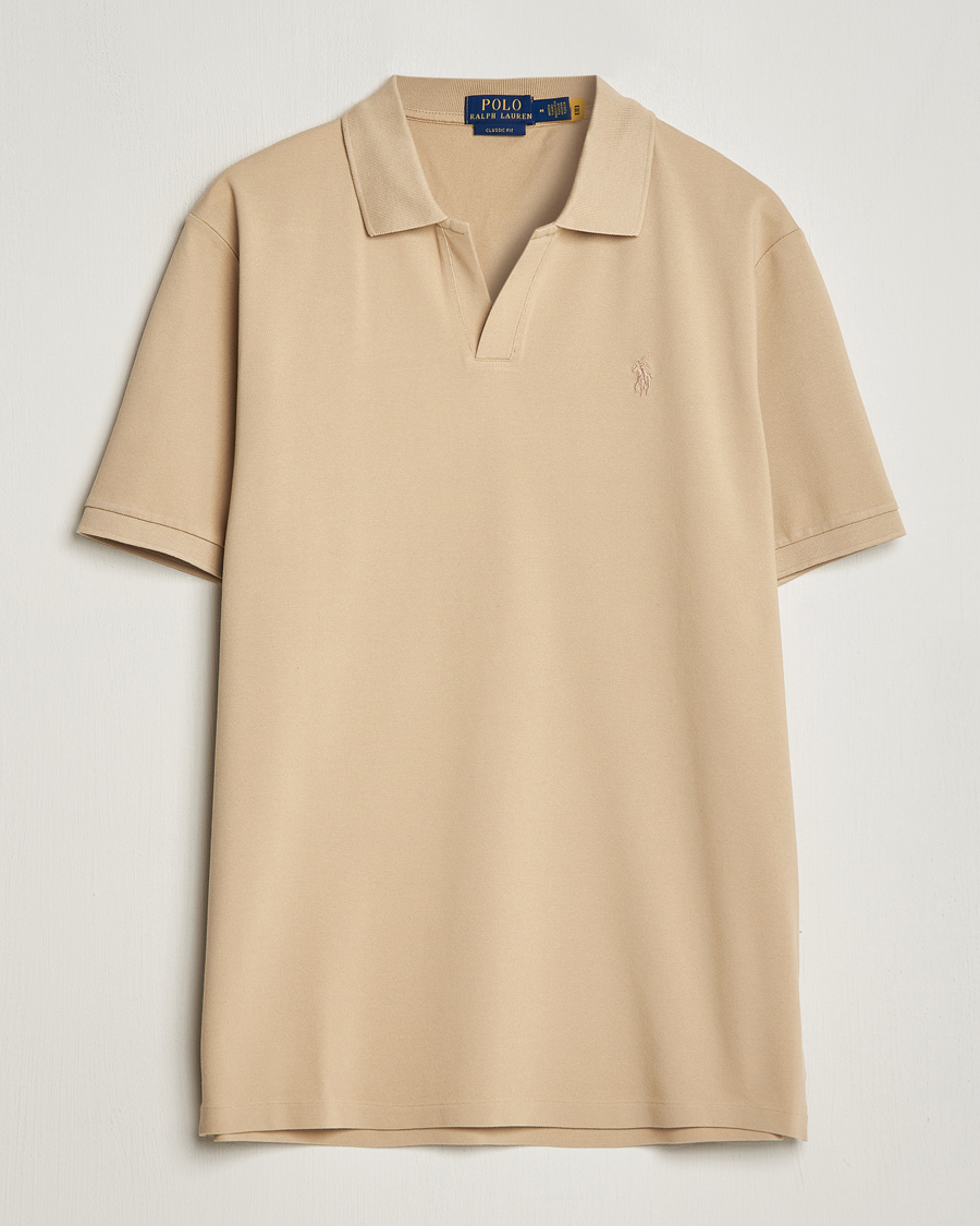 Herr | Pikéer | Polo Ralph Lauren | Classic Fit Open Collar Stretch Polo Beige