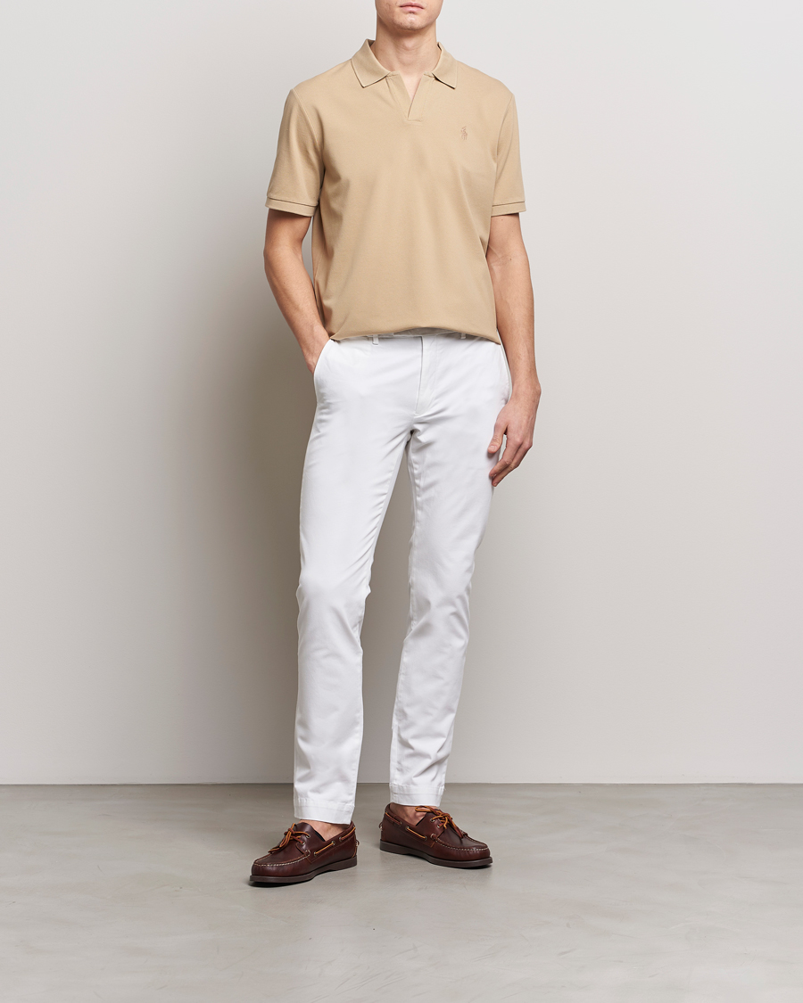 Herr | Pikéer | Polo Ralph Lauren | Classic Fit Open Collar Stretch Polo Beige