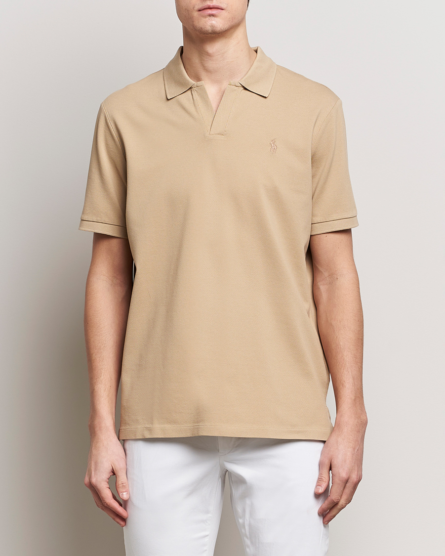 Herr | Pikéer | Polo Ralph Lauren | Classic Fit Open Collar Stretch Polo Beige