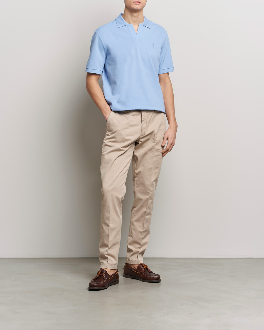 Herr | Pikéer | Polo Ralph Lauren | Classic Fit Open Collar Stretch Polo Austin Blue