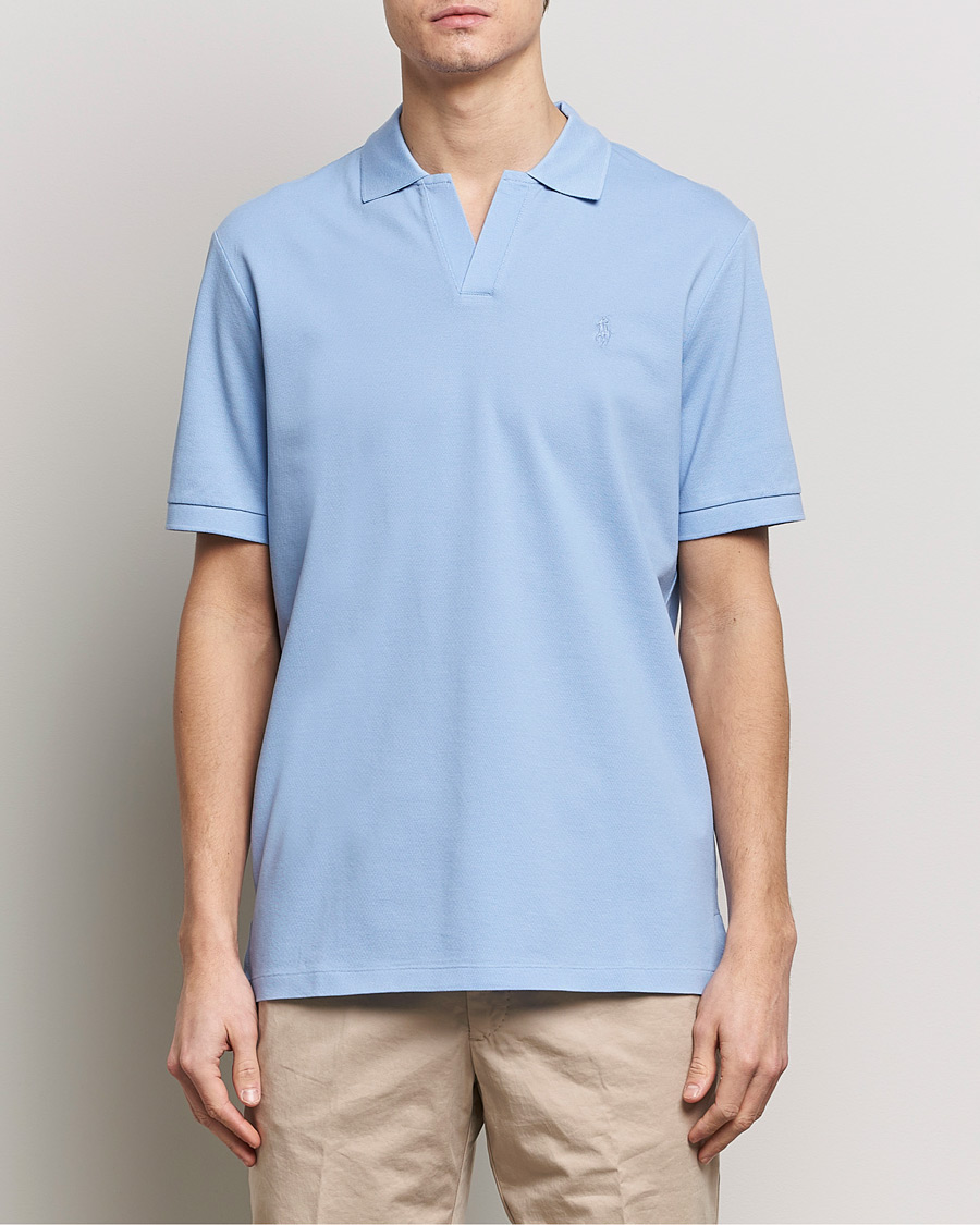 Herr | Only Polo | Polo Ralph Lauren | Classic Fit Open Collar Stretch Polo Austin Blue