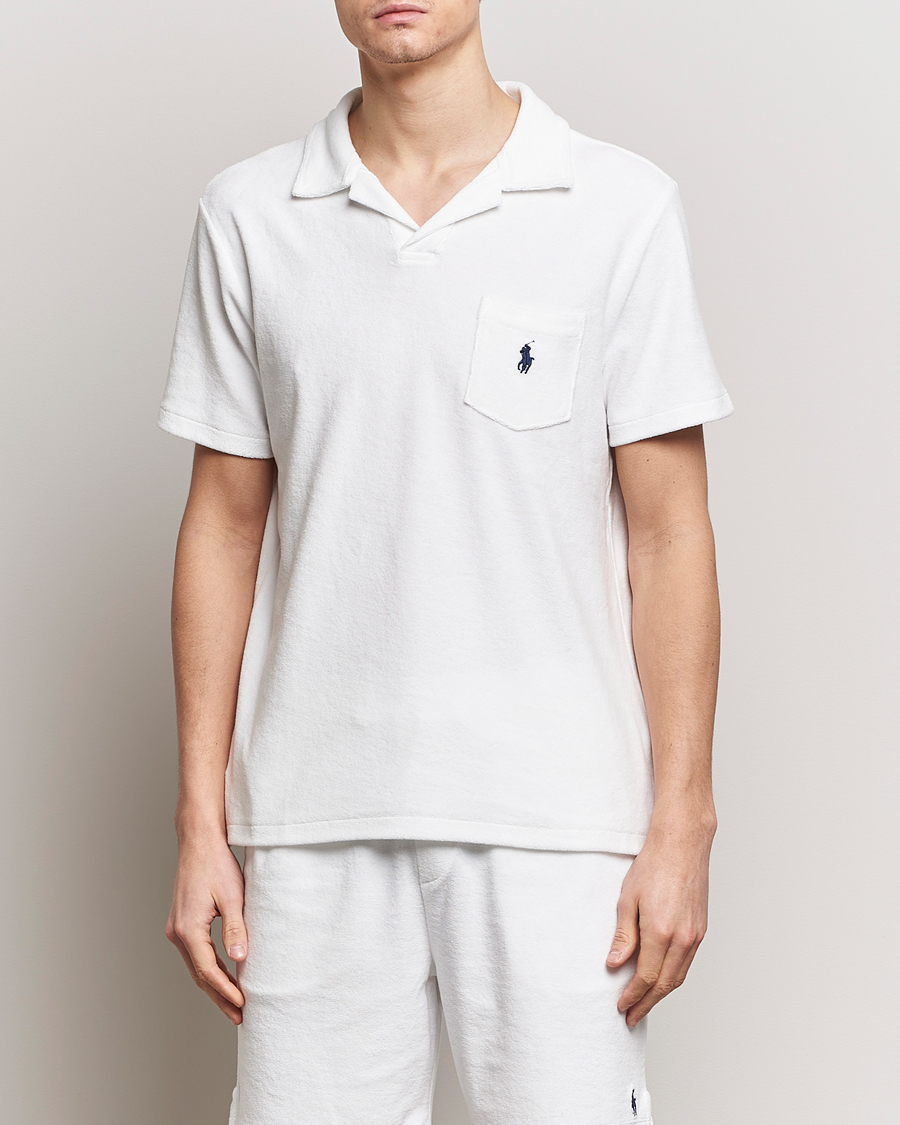 Herr | World of Ralph Lauren | Polo Ralph Lauren | Cotton Terry Open Collar Polo White