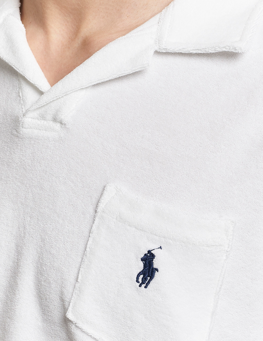 Herr | Pikéer | Polo Ralph Lauren | Cotton Terry Open Collar Polo White