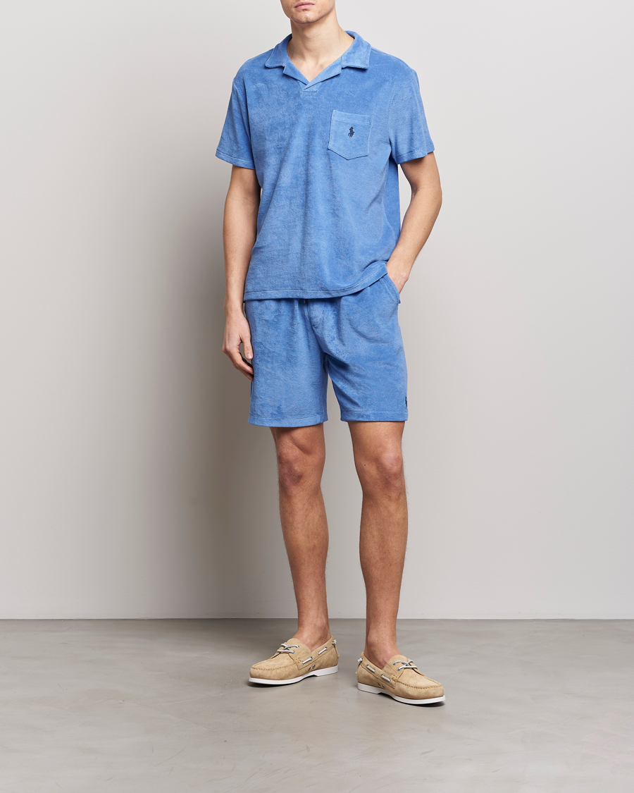 Herr | Pikéer | Polo Ralph Lauren | Cotton Terry Polo Harbor Island Blue