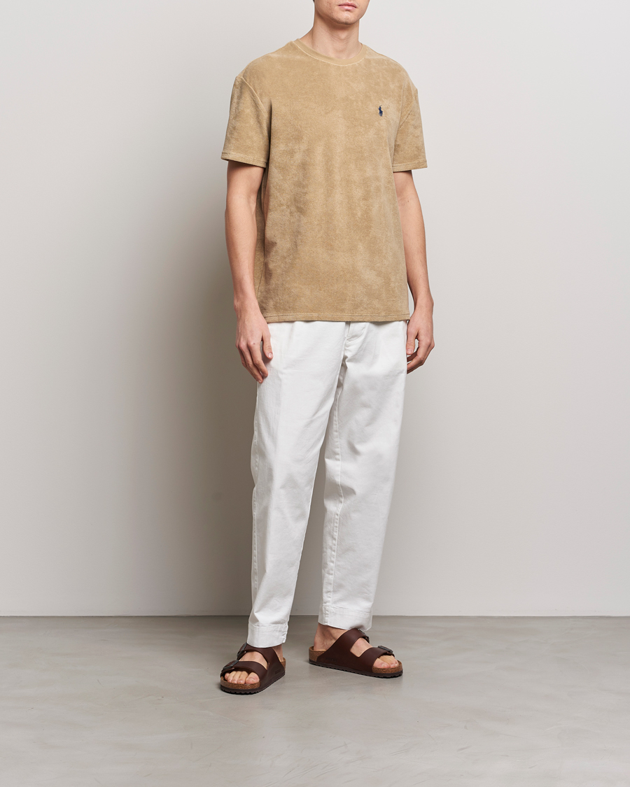 Herr | T-Shirts | Polo Ralph Lauren | Terry Cotton T-Shirt Coastal Beige