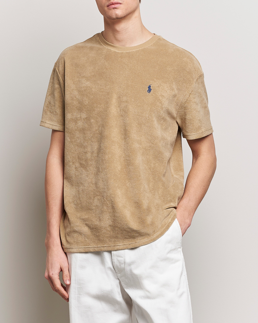 Herr | Kortärmade t-shirts | Polo Ralph Lauren | Terry Cotton T-Shirt Coastal Beige
